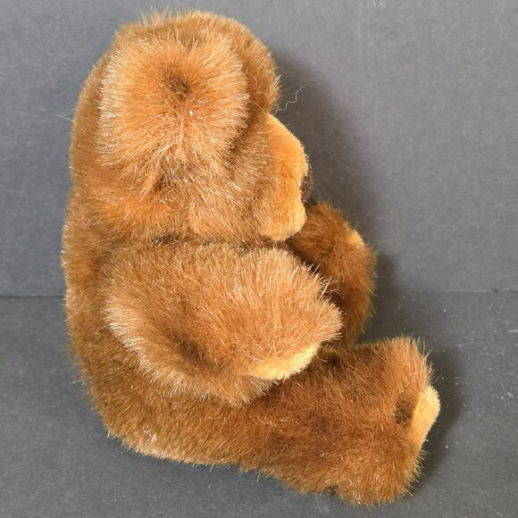 Vintage Russ Berrie Grizzles Brown Plush Teddy Bear 7" Soft Stuffed Animal - Picture 2 of 9
